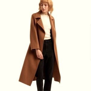 nwt gentle herd 100% wool belted wrap coat